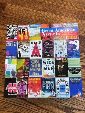 Great American Novels Puzzle by Re-Marks 1000 Pieces